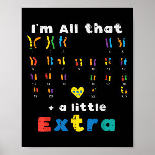 Down-Syndrom all das kleine Extra-Bewusstsein Mädc Poster