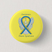 Down Syndrom Angel Awareness Ribbon Button Button (Vorderseite)