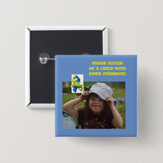 Down-Syndrom Bewusstsein Button (Vorne & Hinten)