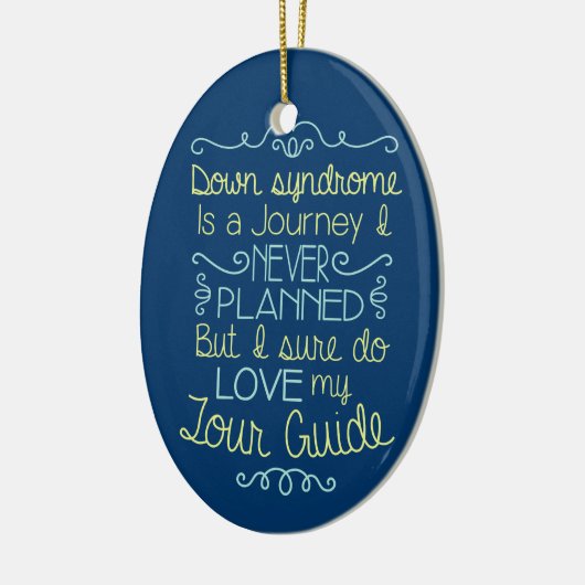 Down-Syndrom Bewusstsein Keramik Ornament (Links)