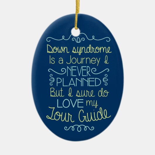 Down-Syndrom Bewusstsein Keramik Ornament (Vorne)