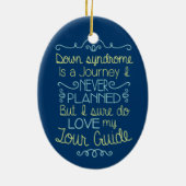 Down-Syndrom Bewusstsein Keramik Ornament (Hinten)