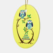 Down-Syndrom Bewusstsein Keramik Ornament (Links)