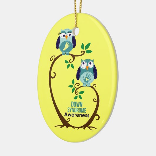 Down-Syndrom Bewusstsein Keramik Ornament (Links)