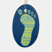 Down-Syndrom Bewusstsein Keramik Ornament (Links)