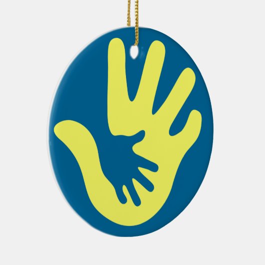 Down-Syndrom Bewusstsein Keramikornament (Rechts)