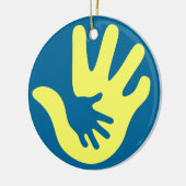 Down-Syndrom Bewusstsein Keramikornament (Links)