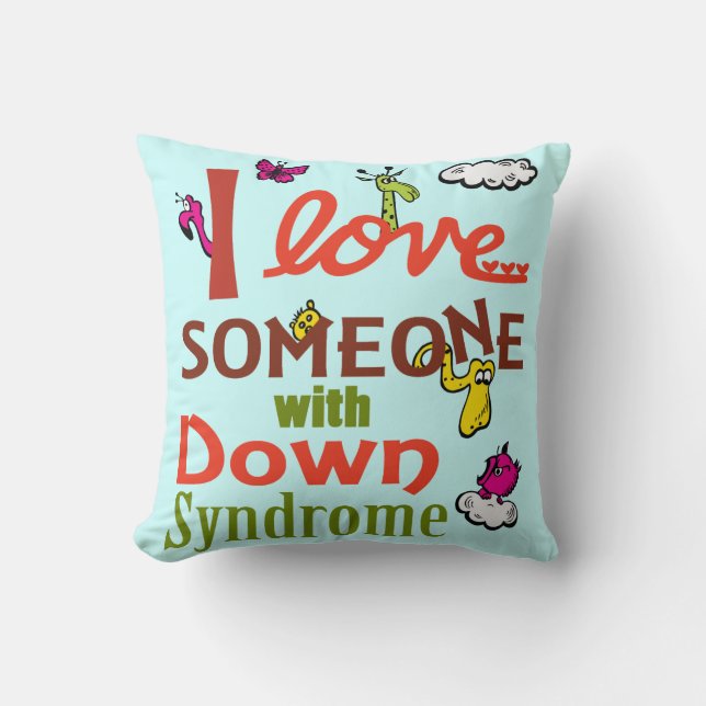Down-Syndrom Bewusstsein Kissen (Vorderseite)
