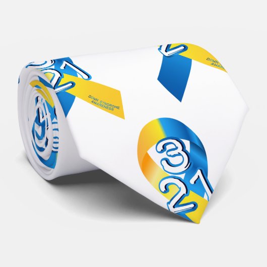 Down-Syndrom Bewusstsein Krawatte (Gerollt)