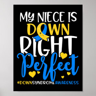 Down-Syndrom-Bewusstsein meine Nichte ist unten pr Poster