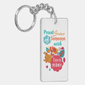 Down-Syndrom Bewusstsein Schlüsselanhänger (Vorderseite links)