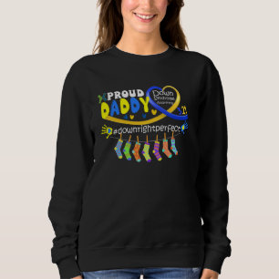 Down-Syndrom-Bewusstsein Stolz-Papa Sohn Tochter M Sweatshirt