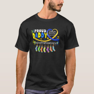 Down-Syndrom-Bewusstsein Stolz-Papa Sohn Tochter M T-Shirt