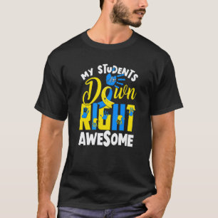 Down-Syndrom-Bewusstsein T21-Tag Frauen Lehrerin T-Shirt