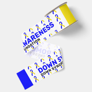 Down-Syndrom-Bewusstseins-Muster-Schleife Ripsband