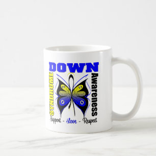 Down-Syndrom Bewusstseins-Schmetterling Kaffeetasse