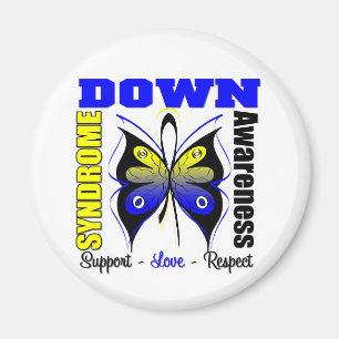 Down-Syndrom Bewusstseins-Schmetterling Magnet