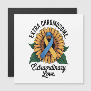 Down-Syndrom-Bewusstseins-Sonnenblume Magnetkarte