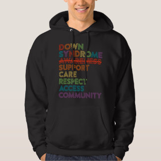Down-Syndrom-Bewusstseins-Versorgung-Respekt-Zugan Hoodie