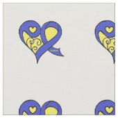 Down-Syndrom Bewusstseinsgewebe Stoff (Nahaufnahme)