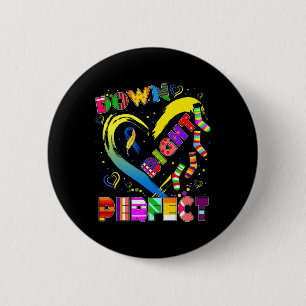 Down-Syndrom Blaues Band Rock Your Sock T21 Awaren Button