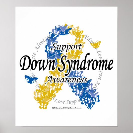 Down-Syndrom Butterfliegen 2 Poster (Vorne)