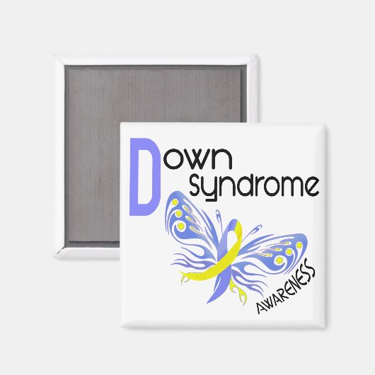 Down Syndrom BUTTERFLY 3.1 Magnet (Vorderseite/Rückseite)