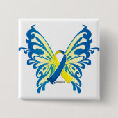 Down-Syndrom Butterfly Button (Vorderseite)