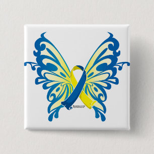 Down-Syndrom Butterfly Button