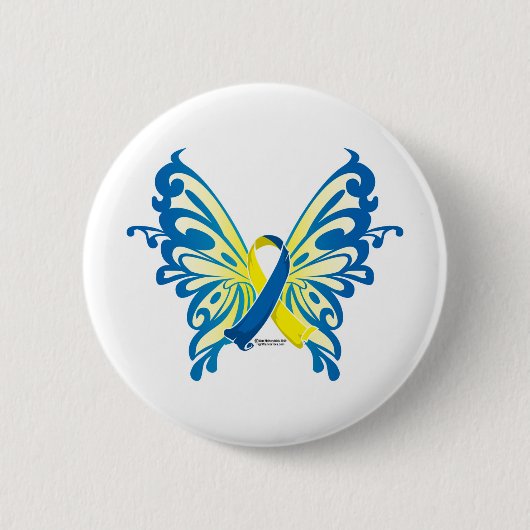 Down-Syndrom Butterfly Button (Vorderseite)