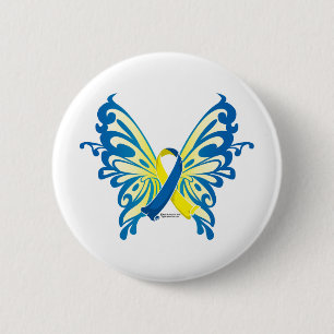 Down-Syndrom Butterfly Button