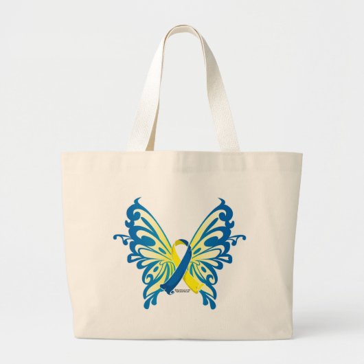 Down-Syndrom Butterfly Jumbo Stoffbeutel (Vorne)
