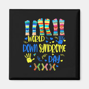 Down Syndrom Day Awareness Socks nach unten Magnet