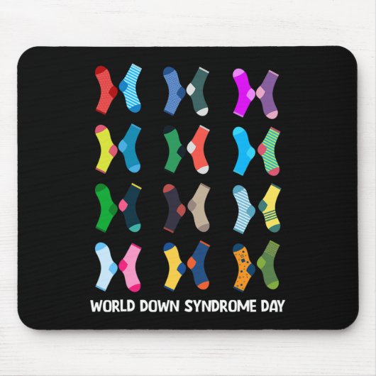 Down Syndrom Day Socks Wdsd Mousepad (Vorne)