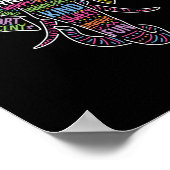 Down-Syndrom Elephant Awareness Special Bildung Poster (Ecke)