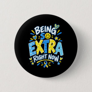 Down-Syndrom Für Kinder Mädchen Sein Extra Button