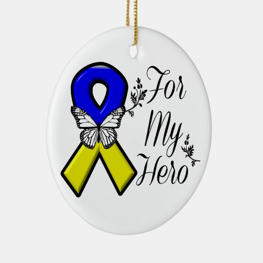 Down-Syndrom für meinen Helden Keramikornament (Rechts)