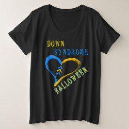 Down-Syndrom Halloween Große Größe T-Shirt
