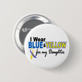 Down-Syndrom I Abnutzung blau u. gelb für meine Button (Vorne & Hinten)