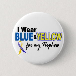 Down-Syndrom I Abnutzung blau u. gelb für meinen Button