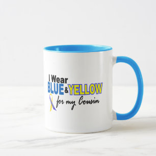 Down-Syndrom I Abnutzung blau u. gelb für meinen Tasse