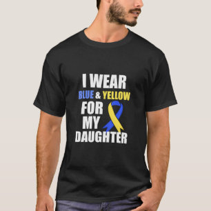 Down Syndrom Ich trage blaugelb für meine Tochter T-Shirt