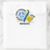 Down Syndrom Liebe Advocate Runder Aufkleber (Tasche)