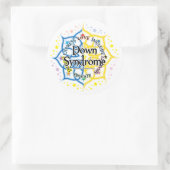 Down Syndrom Lotus Runder Aufkleber (Tasche)