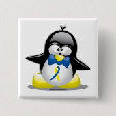 Down-Syndrom Pinguin Button (Vorderseite)