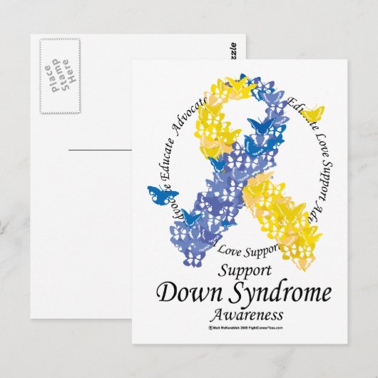 Down-Syndrom Postkarte (Vorne/Hinten)