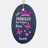 Down-Syndrom Princess Niedlich Personalisiert Keramik Ornament (Links)