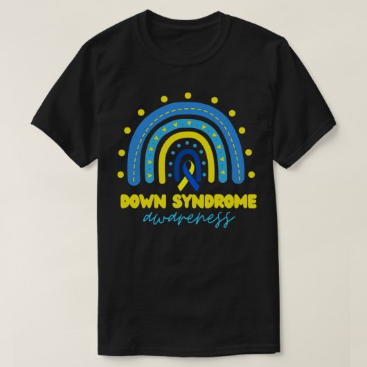 Down-Syndrom Regenbogen 9 T-Shirt (Design vorne)
