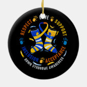 Down Syndrom Respektbezogene Support-Down-Syndrom Keramik Ornament (Hinten)