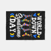 Down Syndrom Socken Down Syndrome Awareness 2 Fleecedecke (Vorderseite (Horizontal))